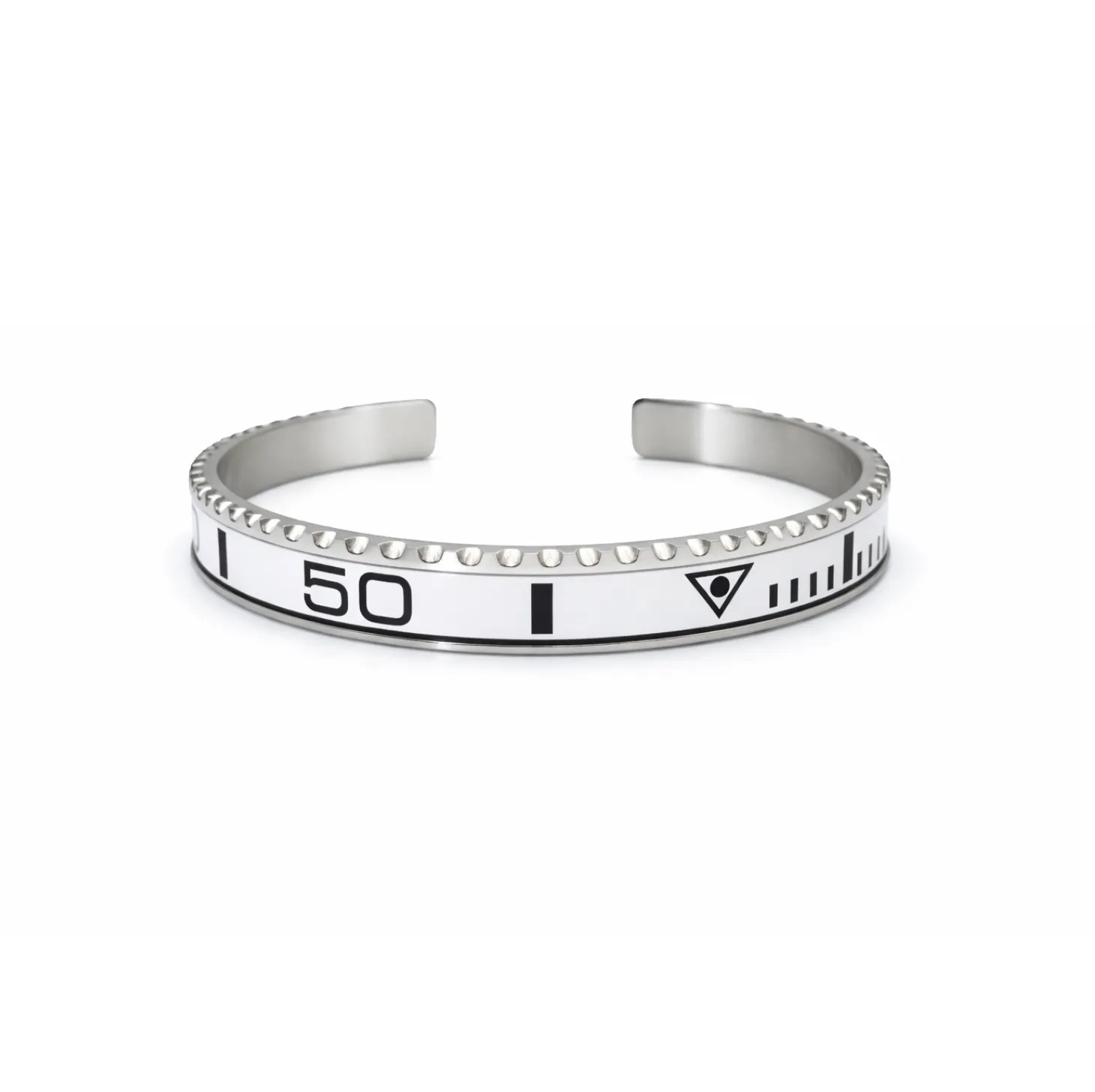 White Titanium Steel Bezel Bracelet White Titanium Steel Bezel Bracelet - Image 1
